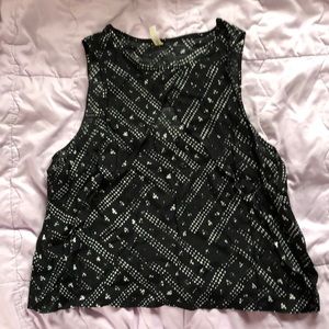 Free people cropped cutout ruffled  tank